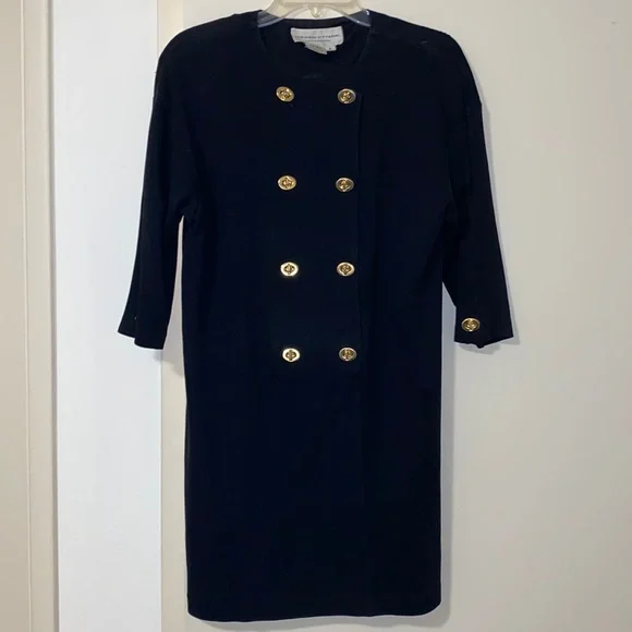 Adrienne Vittadini petite dresses - cotton-Size 8 - gold buckle details (unique) - Picture 1 of 7
